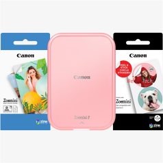   CANON Mobil fotónyomtató, ZINK, ZOEMINI 2 WiFi,  317x500 dpi, rózsaarany,  + fotópapír csomag