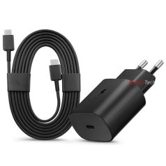   Samsung gyári hálózati töltő adapter TypeC bemenet 1,8 m TypeC kábel  25W  EPTA800EBE  EPDW767JBE  fekete ECO csom