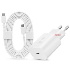   Samsung gyári hálózati töltő adapter TypeC bemenet 1,8 Type-C kábel  25W EPTA800EWE  EPDW767JWE  fehér ECO csom