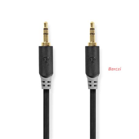 Nedis CABW22000AT20 sztereo audió kábel 3,5mm sztereo jack dugó - dugó,  aranyozott,  2 m