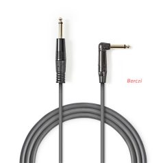   Nedis COTH23005GY30 félprofi audio kábel, 6,35mm mono jack dugó - dugó, hossz 3m, rugalmas