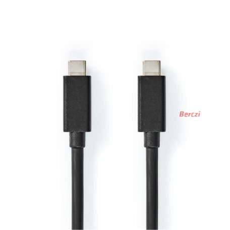 Nedis CCGL64020BK10 USB C - USB C (USB-C) kábel, USB 3.2 Gen 2, 100W, hossz 1m