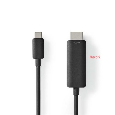 Nedis CCGL64655BK20 USB C (USB-C) - HDMI kábel, USB 3.2 Gen 1, 4K@60Hz, hossz 2m