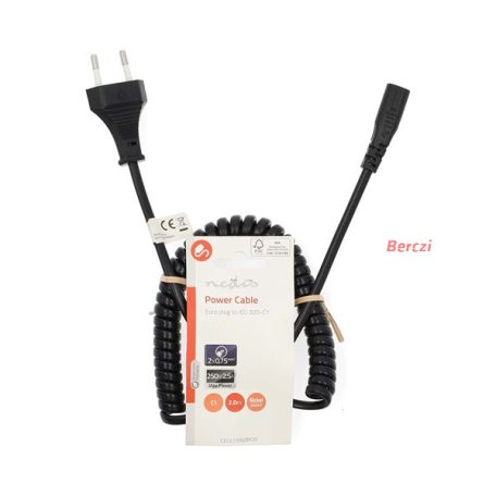 Nedis CEGL11062BK20 borotva táp kábel IEC-320-C1, 2 x 0.75 mm˛, hossz 2m