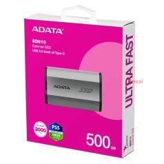 ADATA SSD Külső USB 3.2 500GB SD810, Szürke