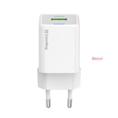   COLORWAY AC töltő GaN Mini CW-CHS055PD-WT 35W PD port PPS USB (Type-C PD + USB QC4.0) fehér