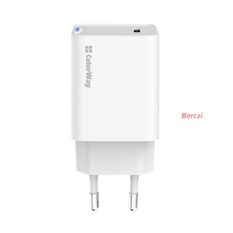 COLORWAY AC töltő GaN Mini CW-CHS057PD-WT 45W PD port PPS USB-C fehér
