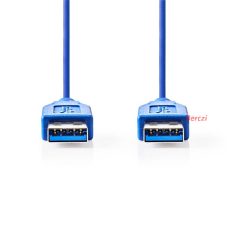   Nedis CCGP61000BU20 USB3.2 USB A dugó - USB-A dugó, 5 Gbps, 2m, (USB3.1, USB3.0, USB2.0)