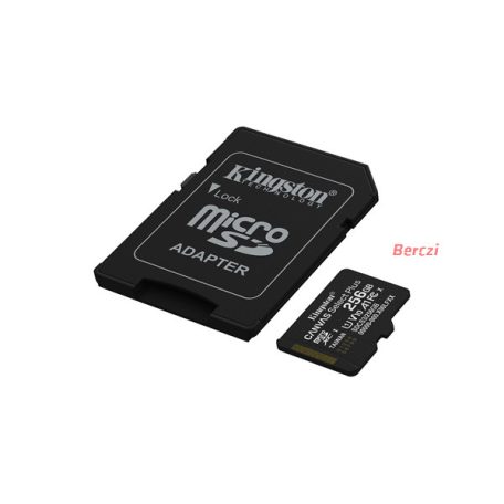 KINGSTON Memóriakártya MicroSDXC 256GB Canvas Select Plus Gen3 150R A1 + Adaprer