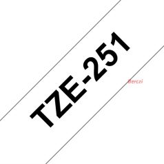   BROTHER szalag TZe-251, Fehér alapon Fekete, Laminált, 24mm  0.94", 8 méter