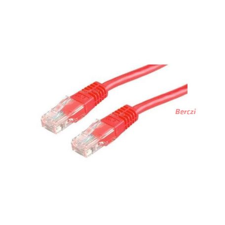ROLINE Patch kábel, UTP, CAT5e, 2m, piros