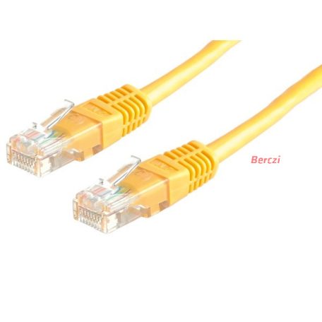 ROLINE Patch kábel, UTP, CAT5e, 3m, sárga